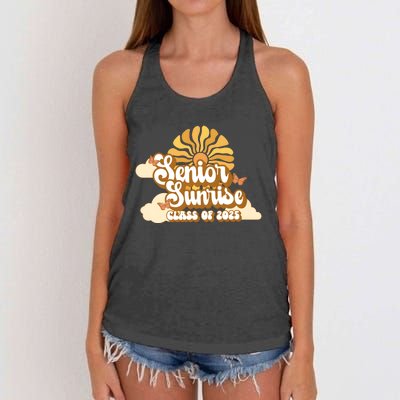 Senior Sunrise Class Of 2025 Retro Senior Women's Knotted Racerback Tank