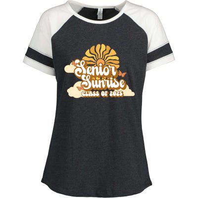 Senior Sunrise Class Of 2025 Retro Senior Enza Ladies Jersey Colorblock Tee