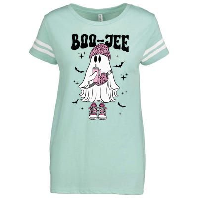 Spooky Season Cute Ghost Halloween Costume Boujee BooJee Enza Ladies Jersey Football T-Shirt