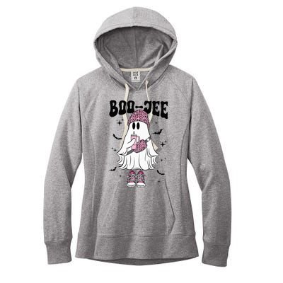 Spooky Season Cute Ghost Halloween Costume Boujee BooJee Women's Fleece Hoodie