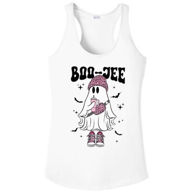 Spooky Season Cute Ghost Halloween Costume Boujee BooJee Ladies PosiCharge Competitor Racerback Tank