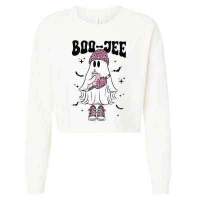 Spooky Season Cute Ghost Halloween Costume Boujee BooJee Cropped Pullover Crew