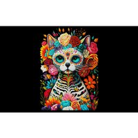 Sugar Skull Cat De Los Muertos La Catrina Day Of The Dead Bumper Sticker