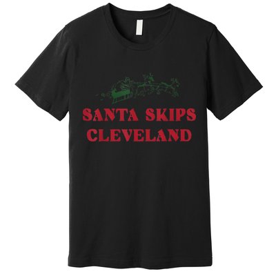 Santa Skips Cleveland Premium T-Shirt
