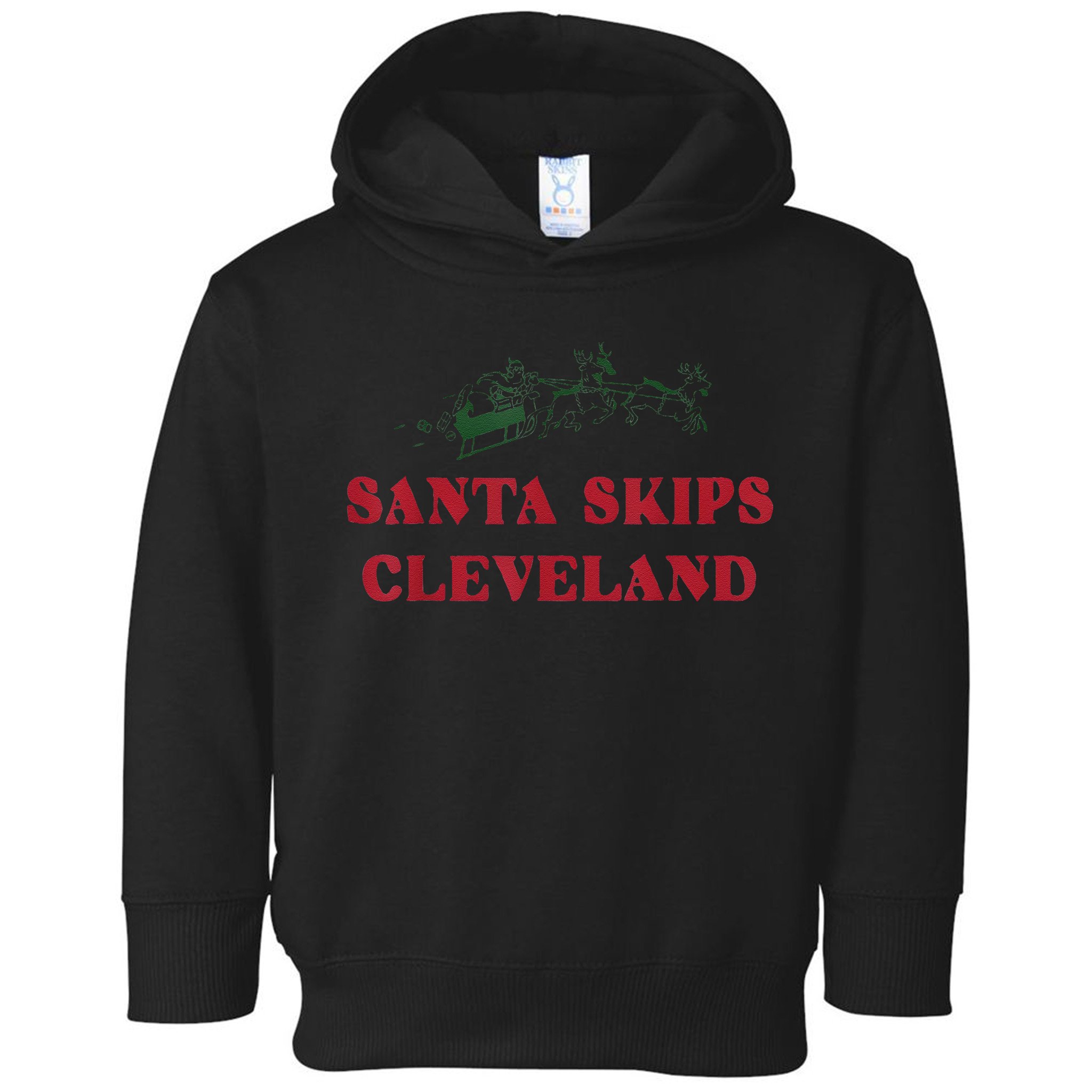 Santa Skips Cleveland Toddler Hoodie