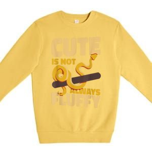 Snake Serpent Cute Is Not Always Fluffy Premium Crewneck Sweatshirt