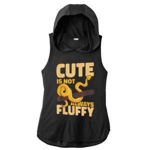 Snake Serpent Cute Is Not Always Fluffy Ladies PosiCharge Tri-Blend Wicking Draft Hoodie Tank