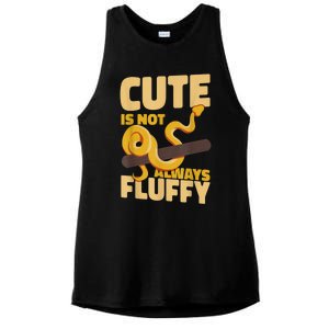 Snake Serpent Cute Is Not Always Fluffy Ladies PosiCharge Tri-Blend Wicking Tank