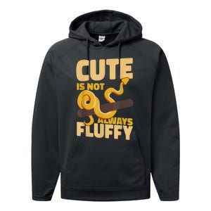 Snake Serpent Cute Is Not Always Fluffy Performance Fleece Hoodie