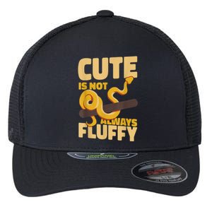 Snake Serpent Cute Is Not Always Fluffy Flexfit Unipanel Trucker Cap