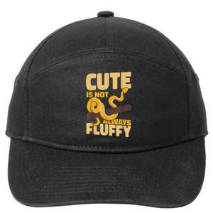 Snake Serpent Cute Is Not Always Fluffy 7-Panel Snapback Hat