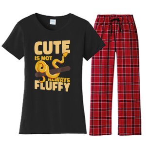 Snake Serpent Cute Is Not Always Fluffy Women's Flannel Pajama Set