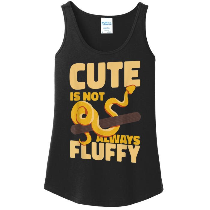 Snake Serpent Cute Is Not Always Fluffy Ladies Essential Tank