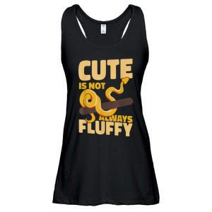 Snake Serpent Cute Is Not Always Fluffy Ladies Essential Flowy Tank