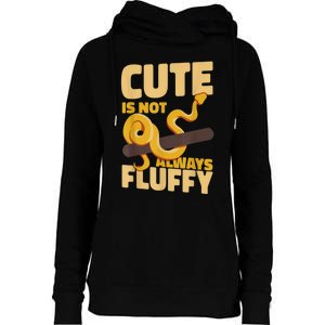 Snake Serpent Cute Is Not Always Fluffy Womens Funnel Neck Pullover Hood