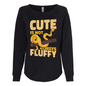 Snake Serpent Cute Is Not Always Fluffy Womens California Wash Sweatshirt