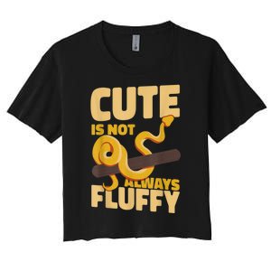 Snake Serpent Cute Is Not Always Fluffy Women's Crop Top Tee