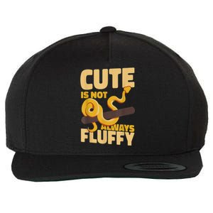 Snake Serpent Cute Is Not Always Fluffy Wool Snapback Cap