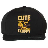 Snake Serpent Cute Is Not Always Fluffy Wool Snapback Cap