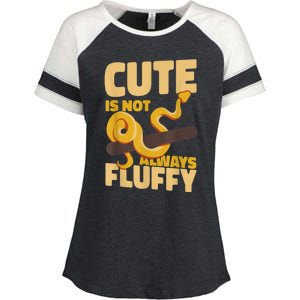 Snake Serpent Cute Is Not Always Fluffy Enza Ladies Jersey Colorblock Tee