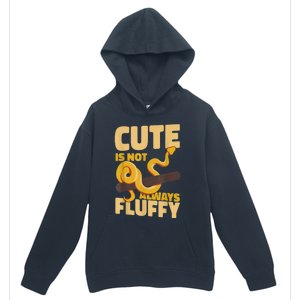 Snake Serpent Cute Is Not Always Fluffy Urban Pullover Hoodie