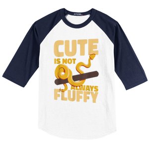 Snake Serpent Cute Is Not Always Fluffy Baseball Sleeve Shirt