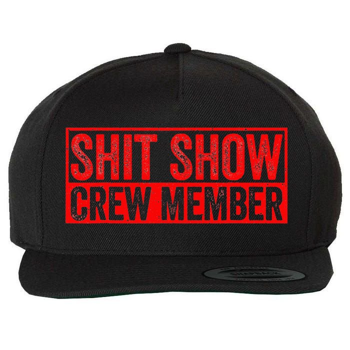 Shit Show Captain Funny Shitshow Hilarious Sarcastic Wool Snapback Cap