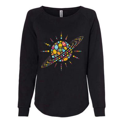 Solar System Colorful Easter Egg Womens California Wash Sweatshirt