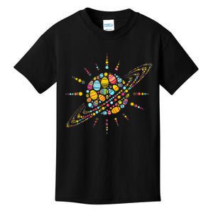 Solar System Colorful Easter Egg Kids T-Shirt