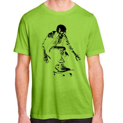 Skeleton Skateboarder Cool Adult ChromaSoft Performance T-Shirt