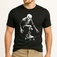 Skeleton Skateboarder Cool Cooling Performance Crew T-Shirt