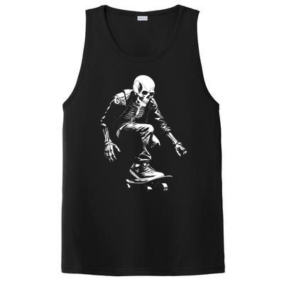 Skeleton Skateboarder Cool PosiCharge Competitor Tank