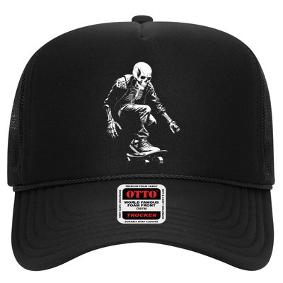 Skeleton Skateboarder Cool Trucker Hat