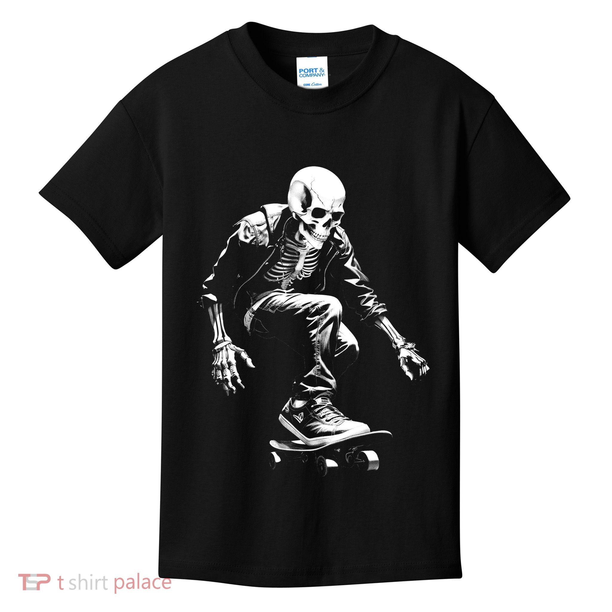 Skeleton Skateboarder Cool Kids T-Shirt