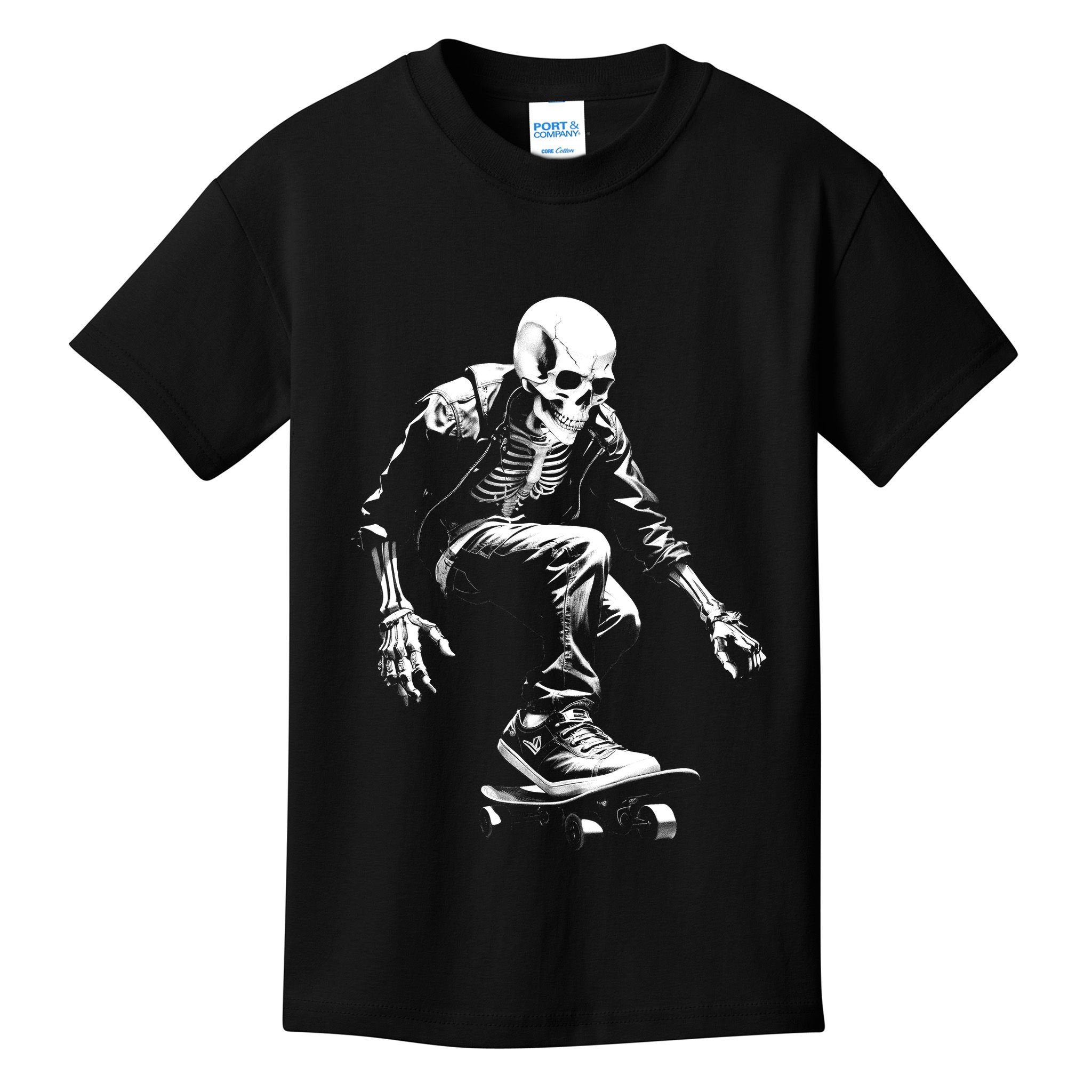 Skeleton Skateboarder Cool Kids T-Shirt