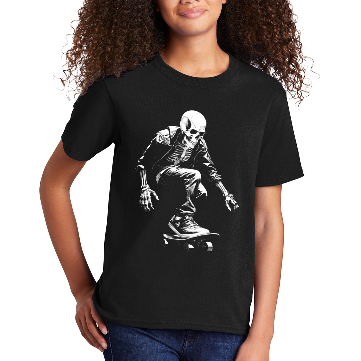 Skeleton Skateboarder Cool Kids T-Shirt