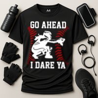 S Softball Catcher Funny N I Dare Ya Gift Cooling Performance Crew T-Shirt