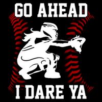 S Softball Catcher Funny N I Dare Ya Gift Impact Tech Backpack