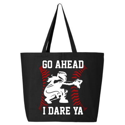 S Softball Catcher Funny N I Dare Ya Gift 25L Jumbo Tote