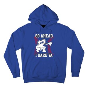 S Softball Catcher Funny N I Dare Ya Gift Hoodie