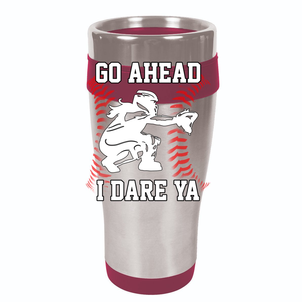 S Softball Catcher Funny N I Dare Ya Gift Tall T-Shirt
