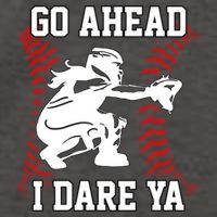 S Softball Catcher Funny N I Dare Ya Gift Vector Backpack