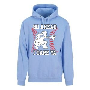 S Softball Catcher Funny N I Dare Ya Gift Unisex Surf Hoodie