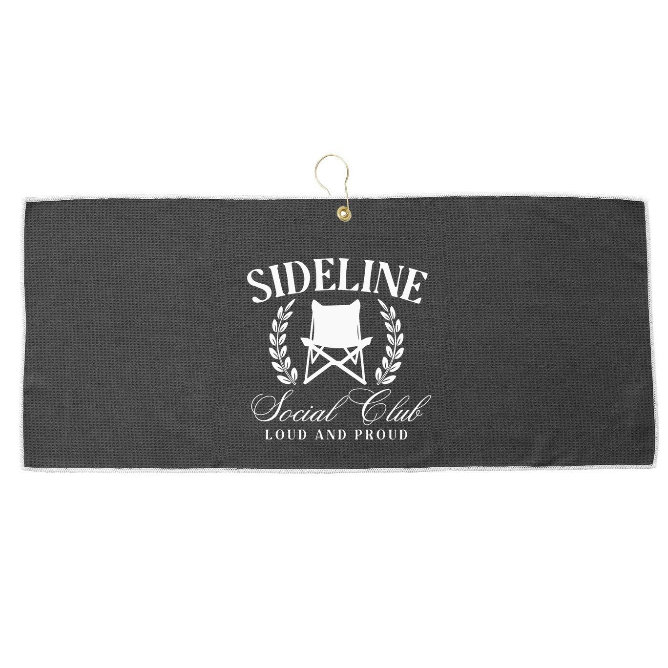 Sideline Social Club Loud And Proud Bleacher Mom Large Microfiber Waffle Golf Towel