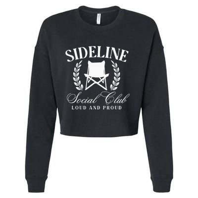 Sideline Social Club Loud And Proud Bleacher Mom Cropped Pullover Crew