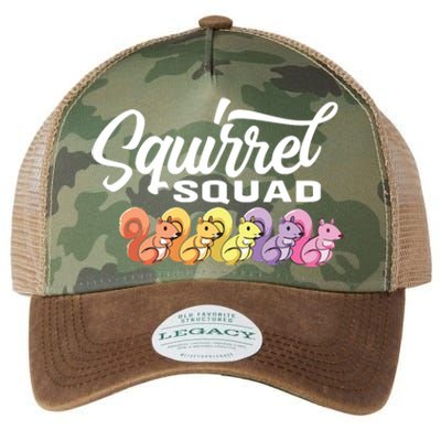 Squirrel Squad Cute Squirrel Legacy Tie Dye Trucker Hat