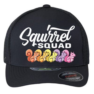 Squirrel Squad Cute Squirrel Flexfit Unipanel Trucker Cap