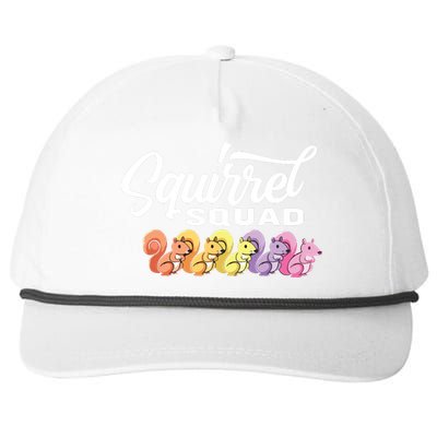 Squirrel Squad Cute Squirrel Snapback Five-Panel Rope Hat