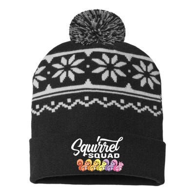 Squirrel Squad Cute Squirrel USA-Made Snowflake Beanie