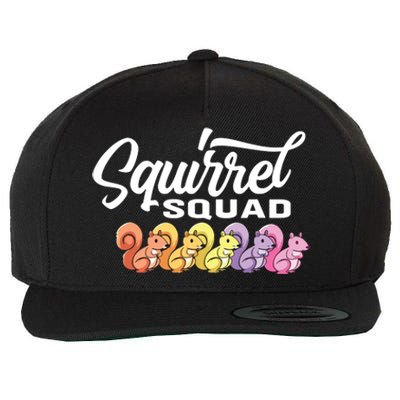 Squirrel Squad Cute Squirrel Wool Snapback Cap